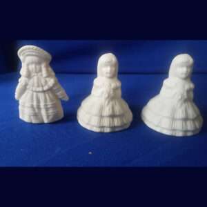 C-7  DOLL ORNAMENTS IN PORCELAIN BISQUE